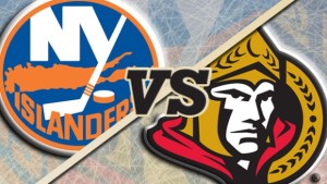 The New York Islanders logo vs. the Ottawa Senators logo