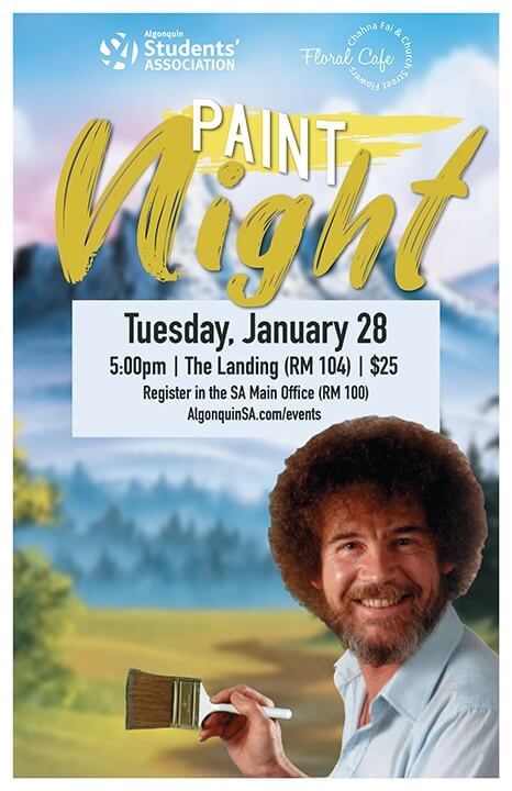 Paint Night, Algonquin College, Pembroke Campus