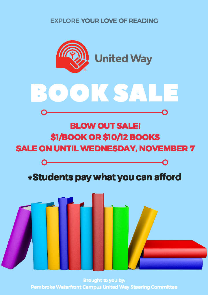 United Way Book Sale, Algonquin College, Pembroke Campus