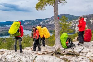Outdoor Adventure Students and a nice view!