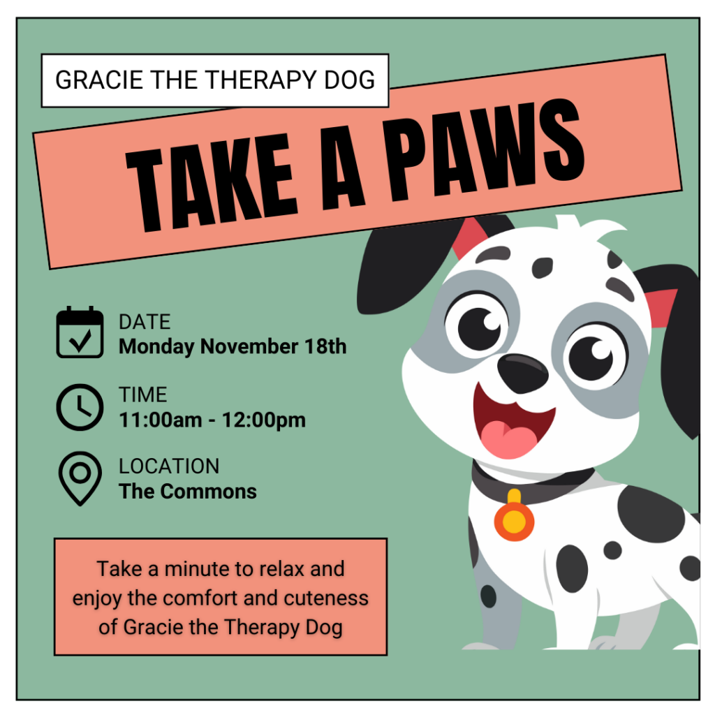 Take a Paws - Wellness Week - Pembroke Campus