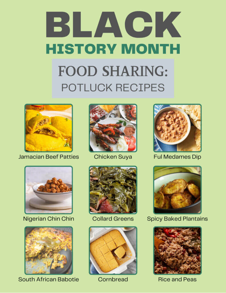Recipe Options for Black History Month Food Sharing Potluck