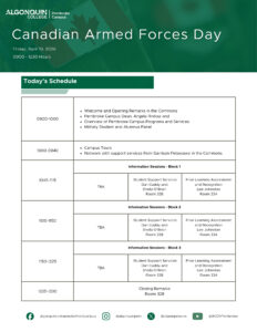 Schedule for the 2026 CAF Day