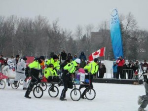 Police Winterlude Bed races
