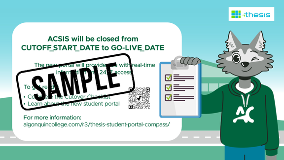 A sample image of PowerPoint slide with the wolf avatar holding a checklist.