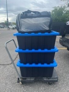 Packing Cart with Totes