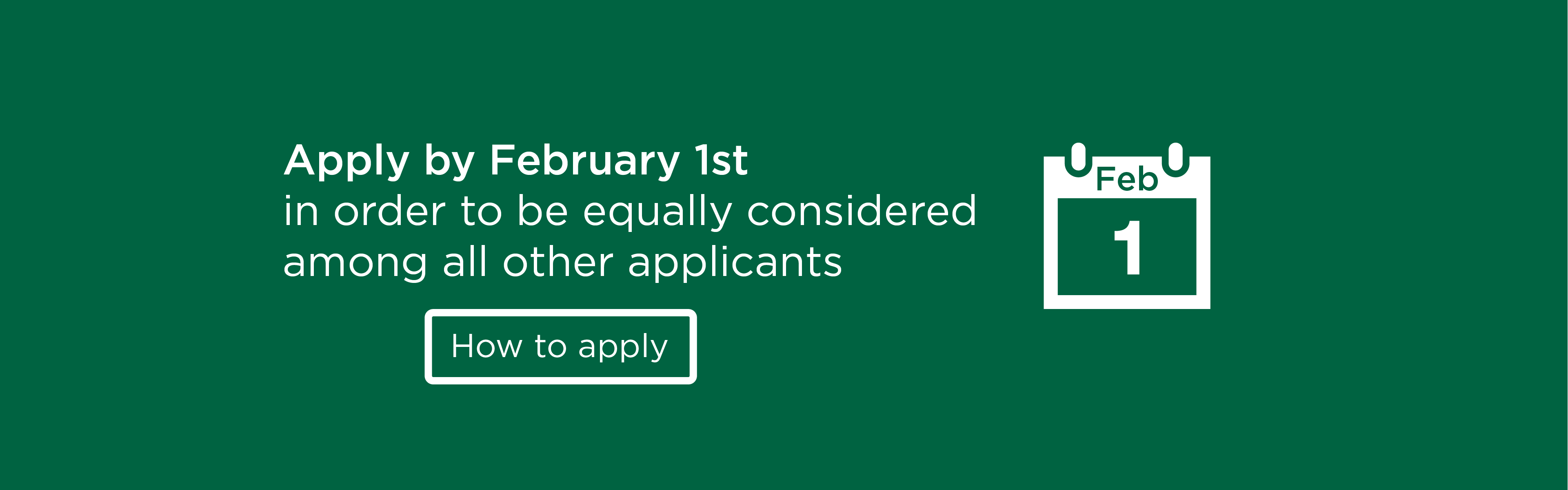 Apply be Feb 1