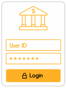 Step 1: Image of a generic banking log in page.