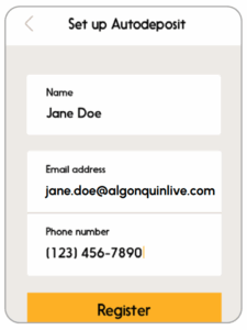 Step 3: Generic image to set up Autodeposit.