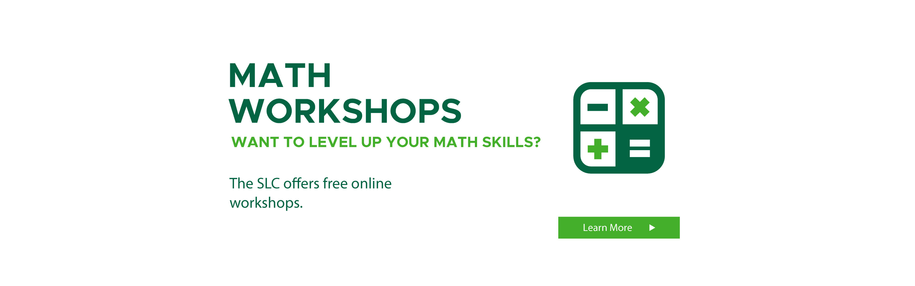 Free Math Workshops Offered By The SLC