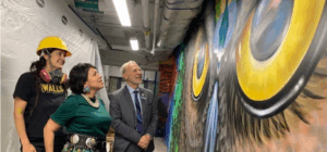 New mural in Piwanak, the new science lab