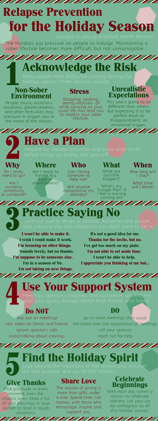 A bookmark with tips for surviving the holidays